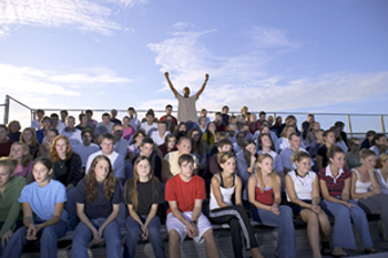 crowd cheering